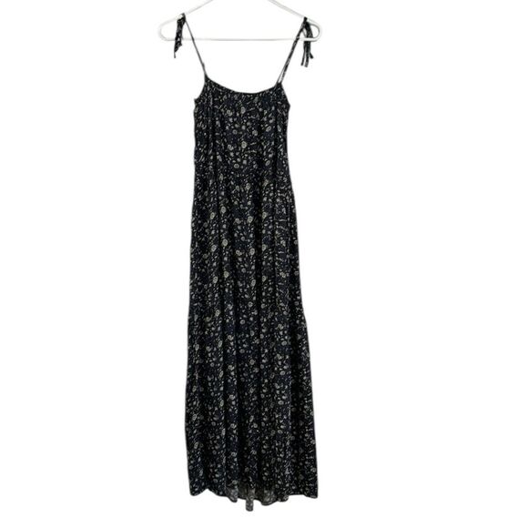 Hinge Anthropologie Blue Floral Print Tiered Maxi Dress(Size XS) - Picture 3 of 9